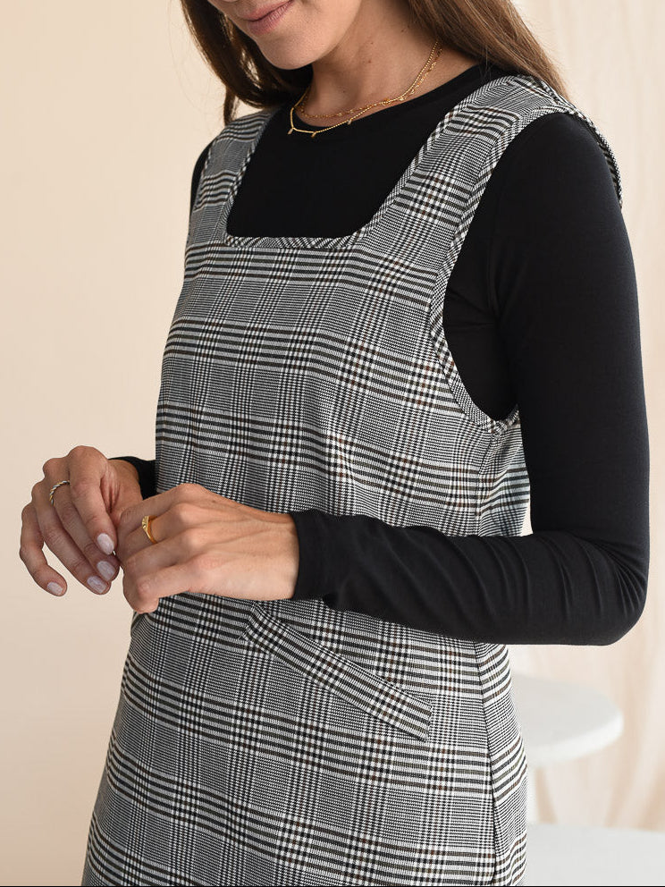 Penny Olive Plaid Dress