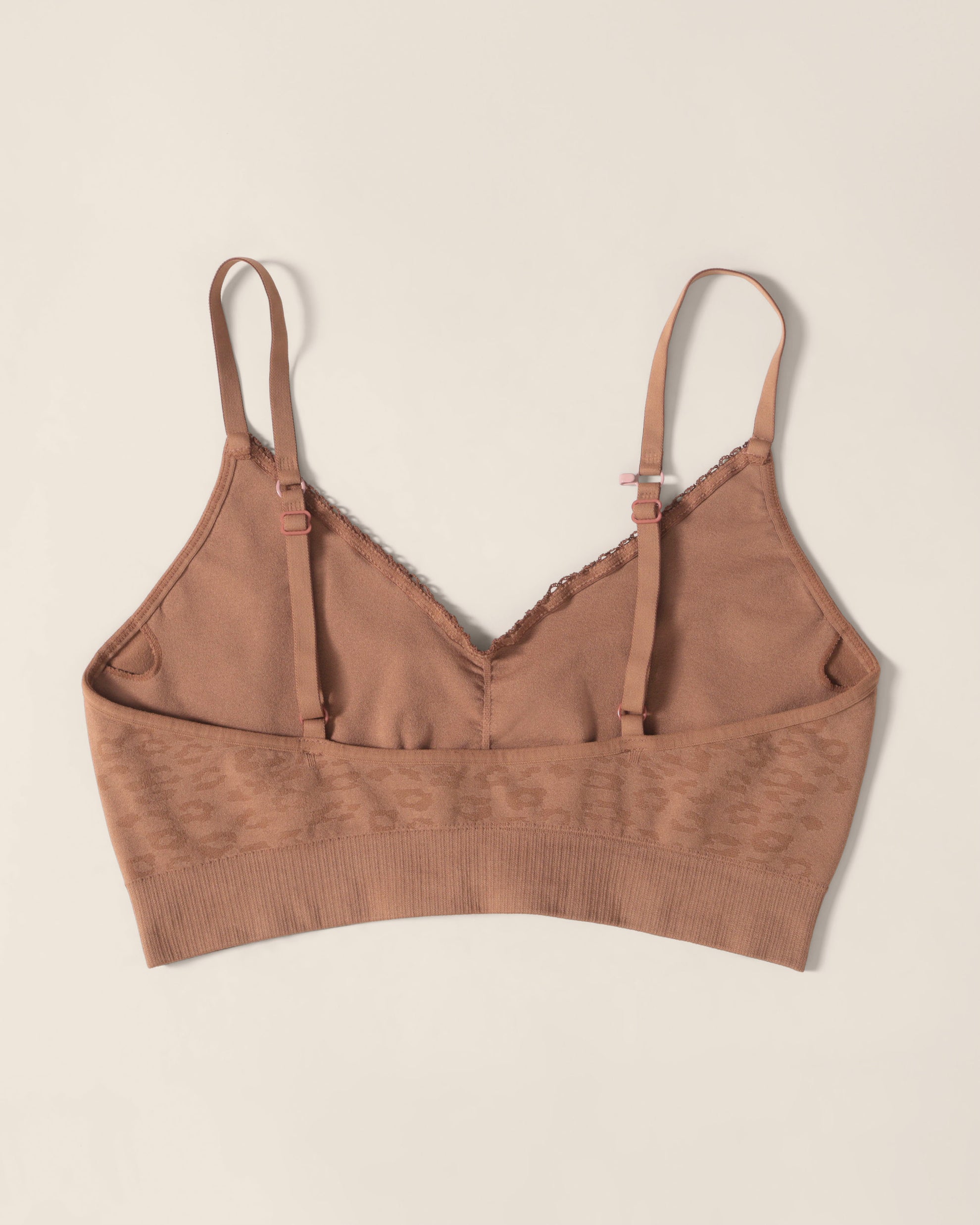 Leopard Soft Touch Seamless Bralette in Coffee