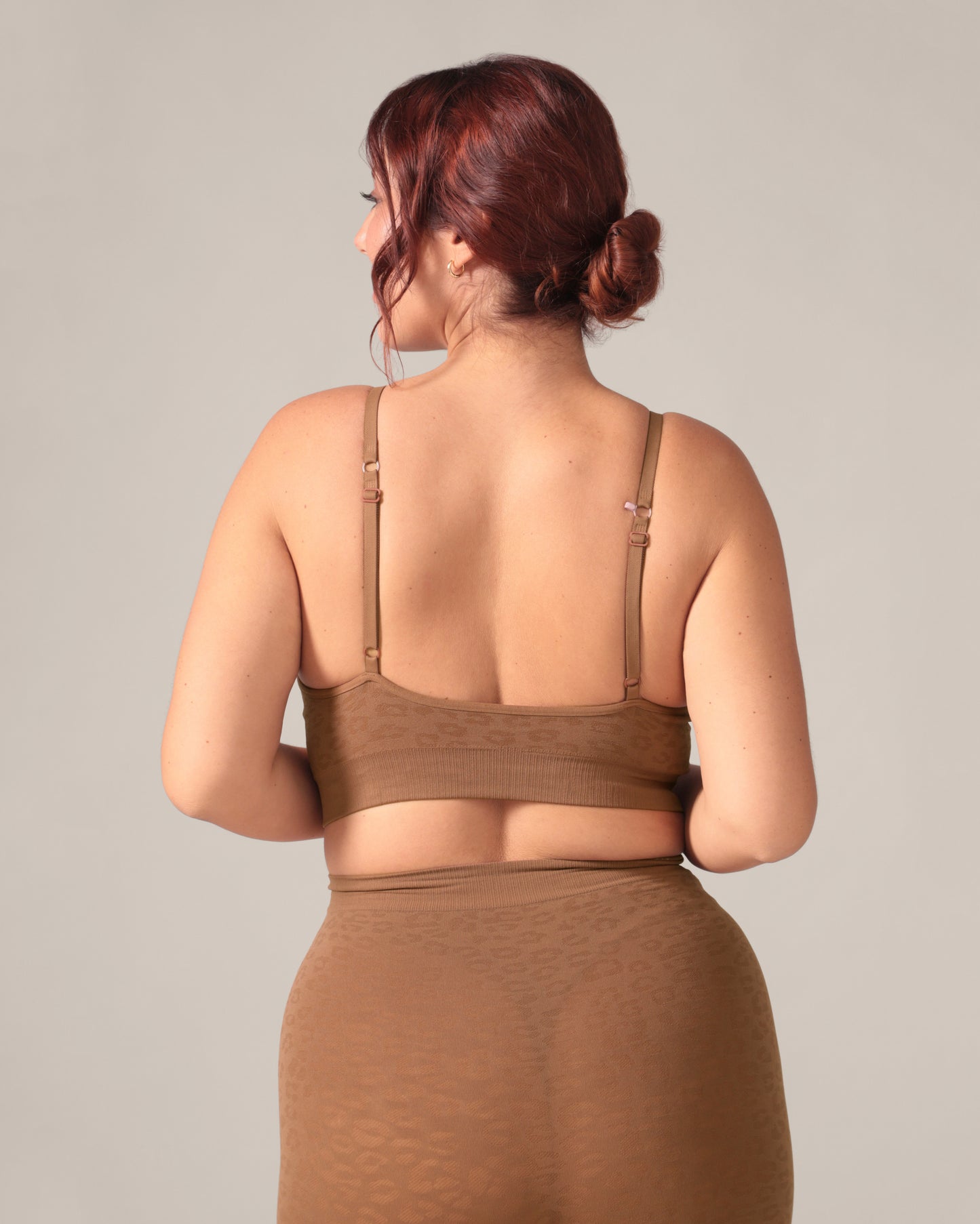 Leopard Soft Touch Seamless Bralette in Coffee
