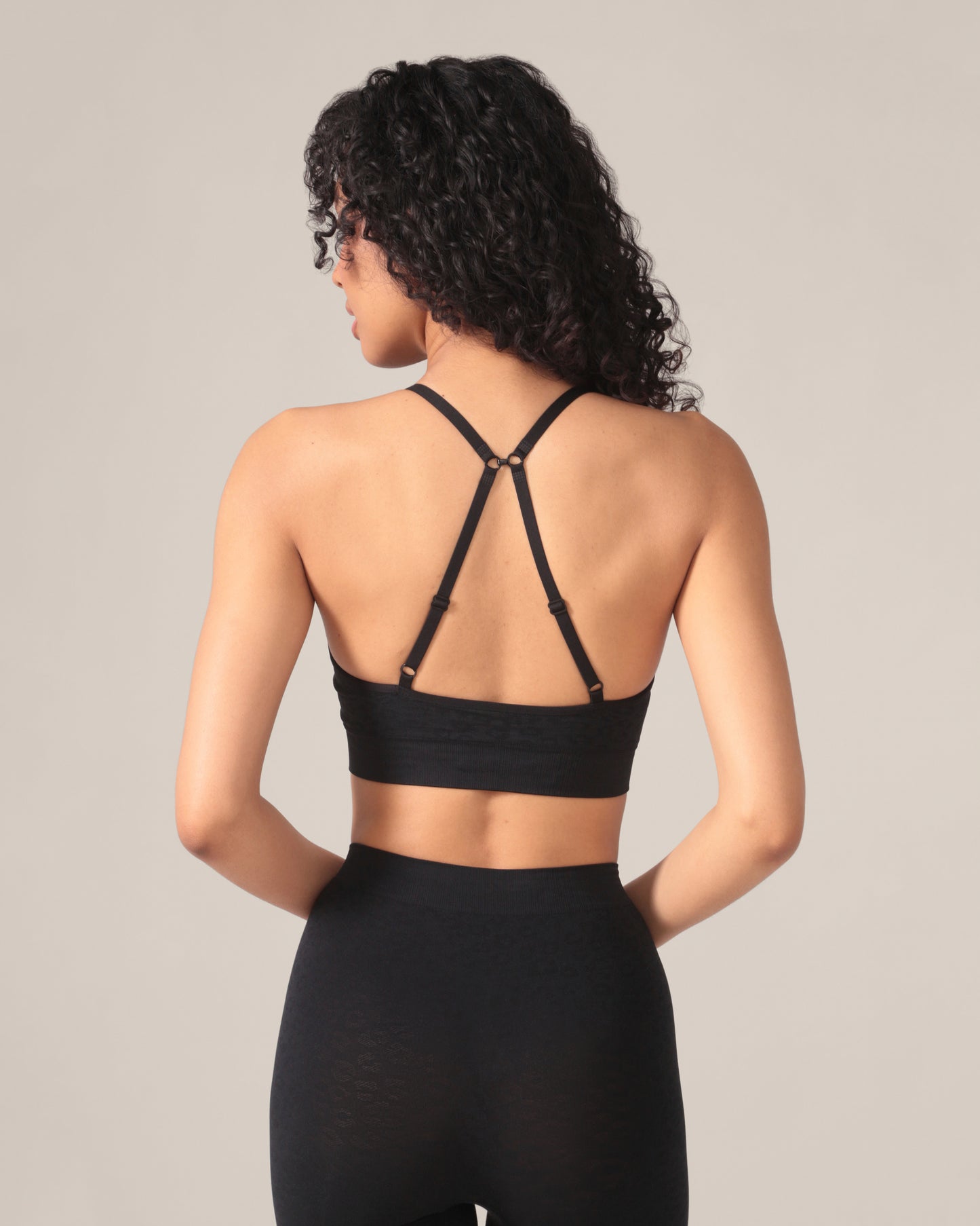 Leopard Soft Touch Seamless Bralette in Black