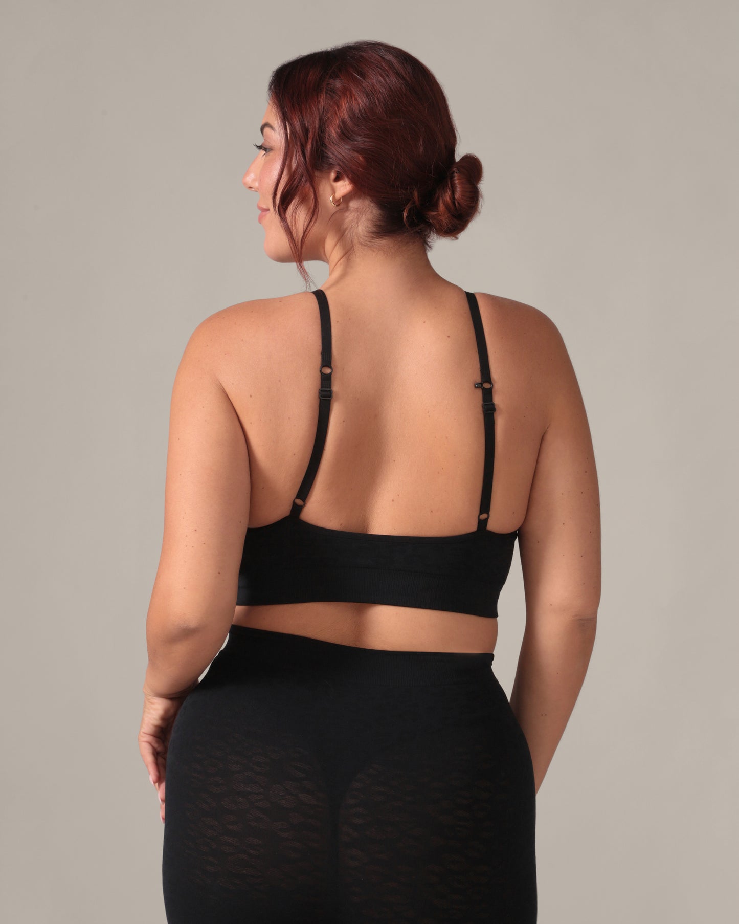 Leopard Soft Touch Seamless Bralette in Black