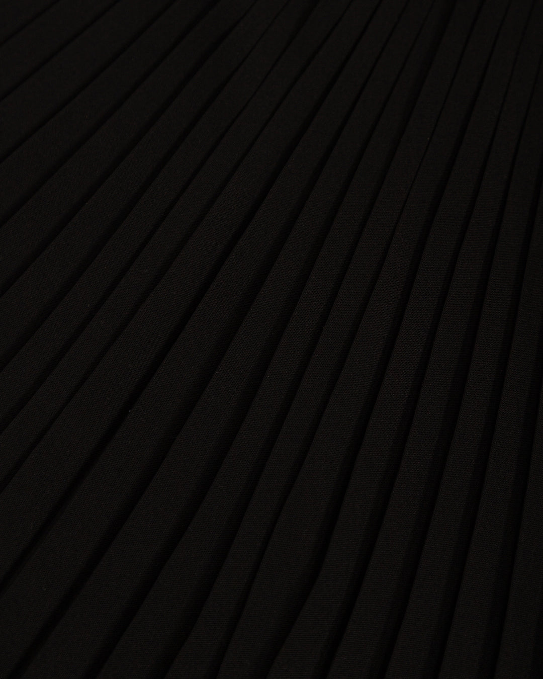 Knee-Length Pleated Skirt In Black