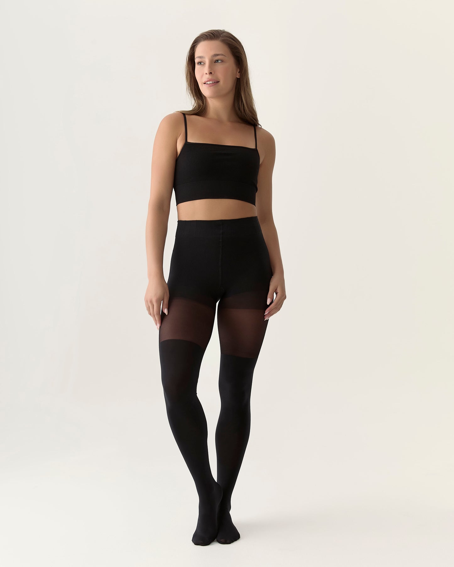 Classic Over-the-Knee Contour Shaping Tights in Black
