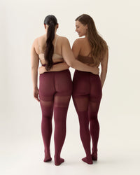 Classic Over-the-Knee Contour Shaping Tights in Zinfandel