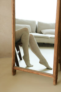 Floral Lace Contour Shaping Tights in Creamy White