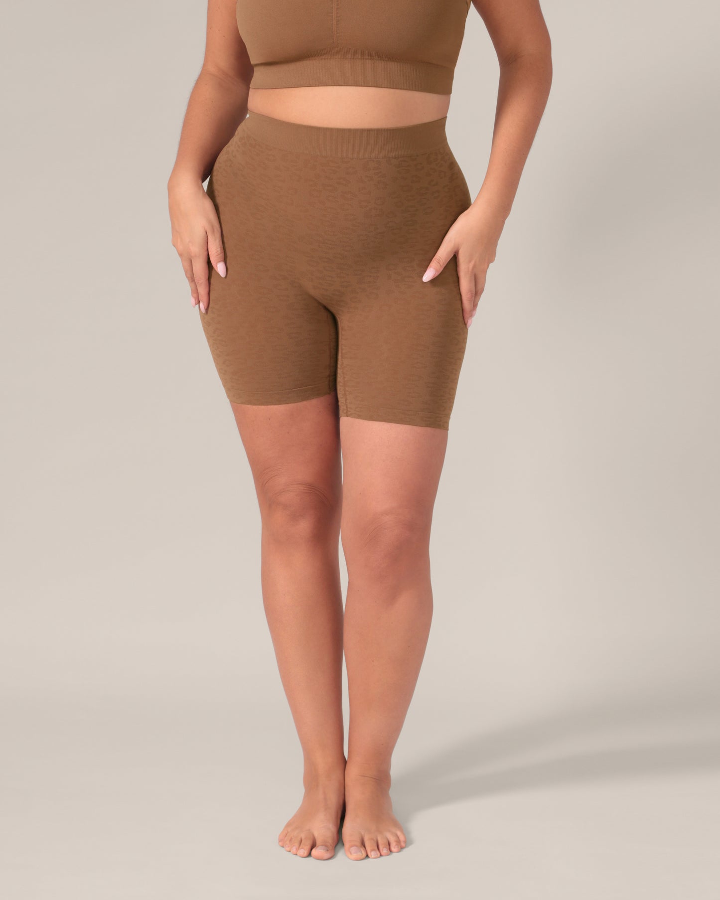 Leopard Soft Touch Seamless Undershorts in Coffee