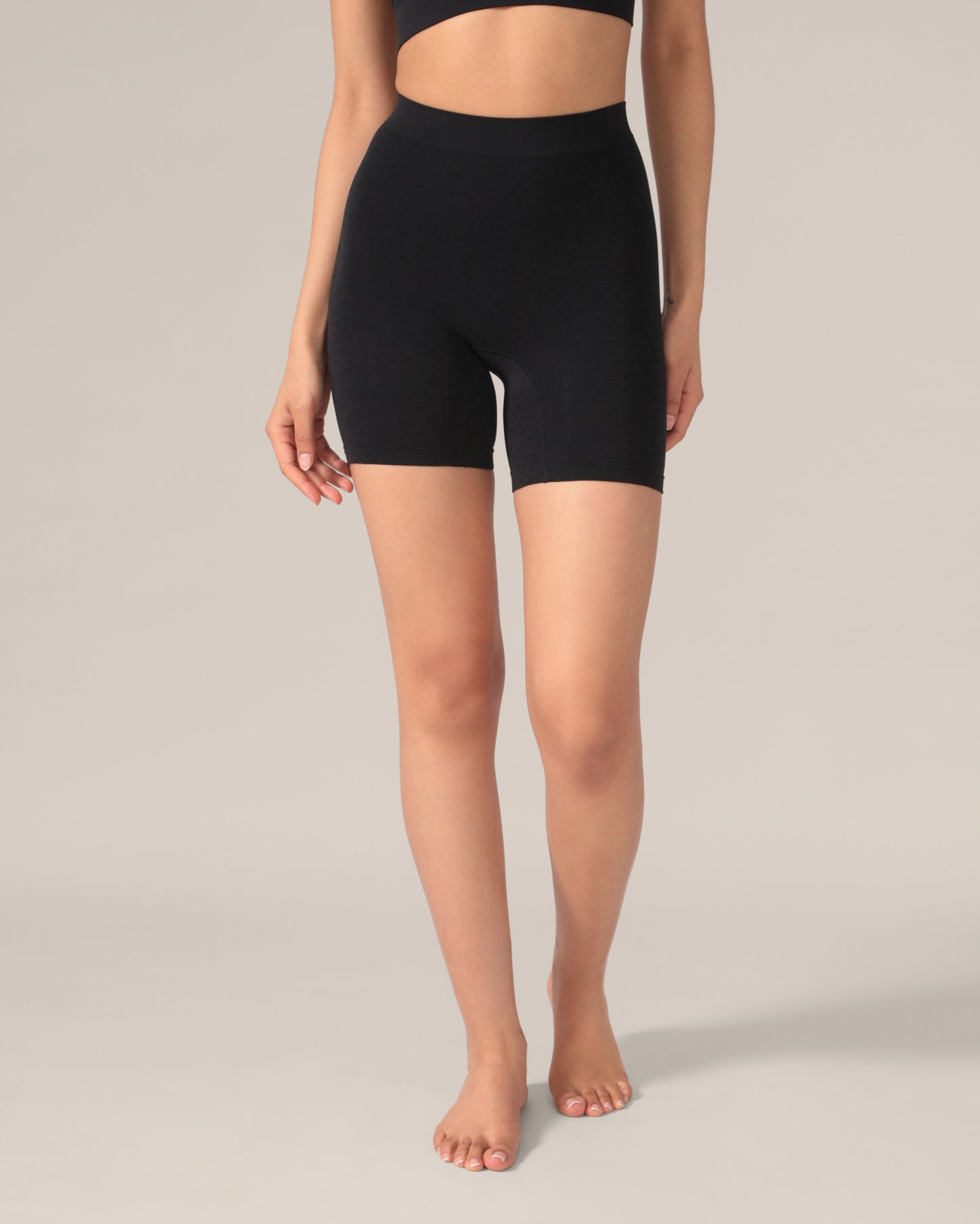 Leopard Soft Touch Seamless Undershorts in Black