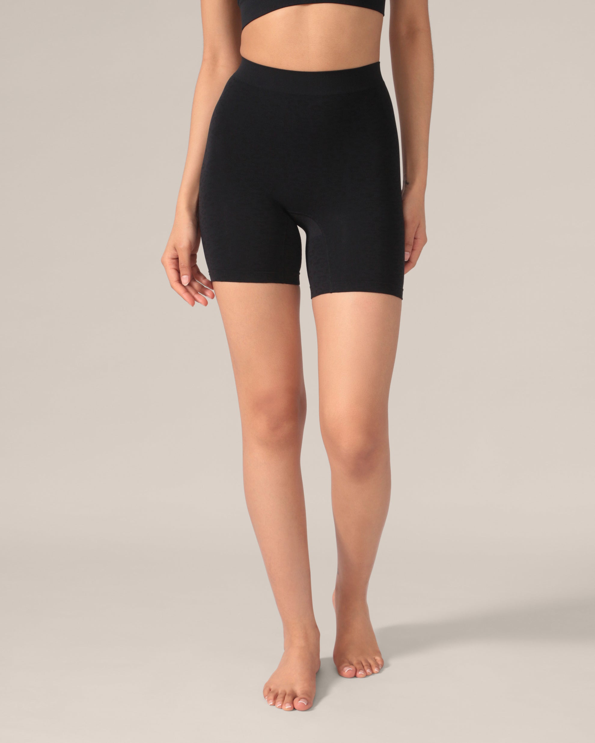 Leopard Soft Touch Seamless Undershorts in Black