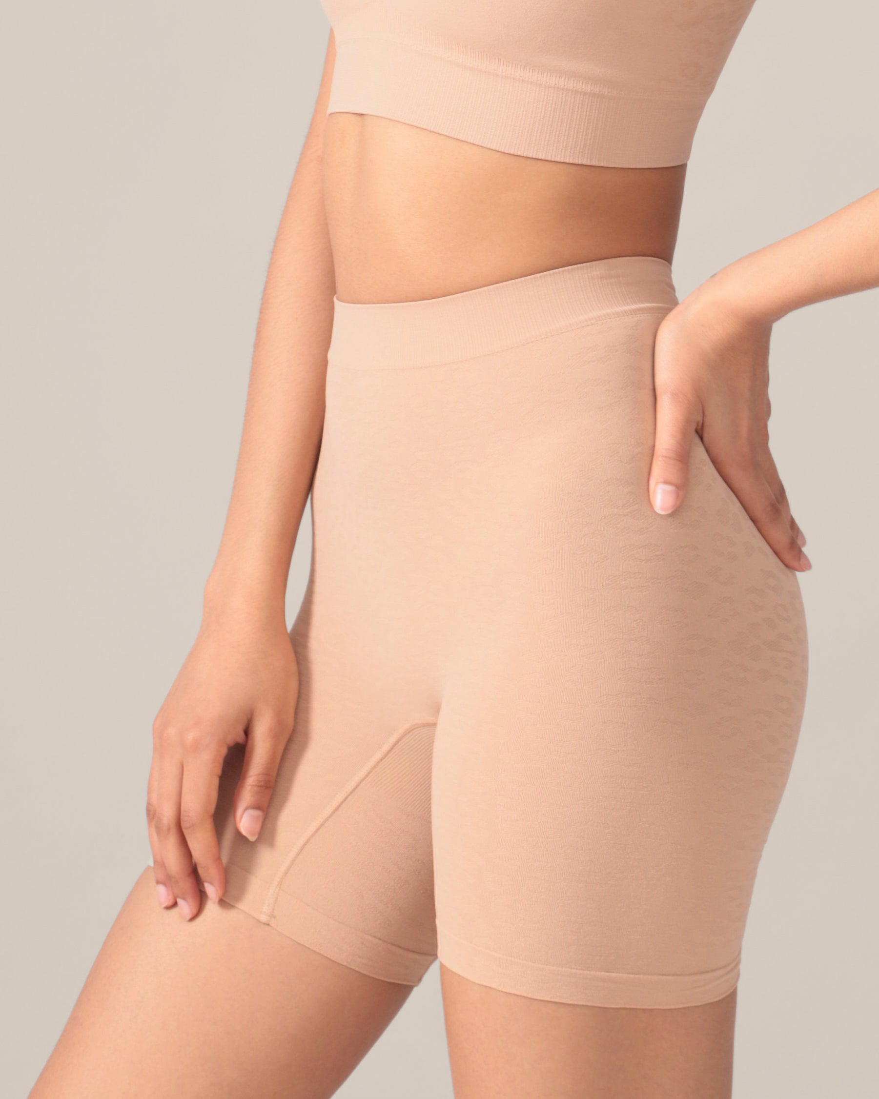 Leopard Soft Touch Seamless Undershorts in Dune