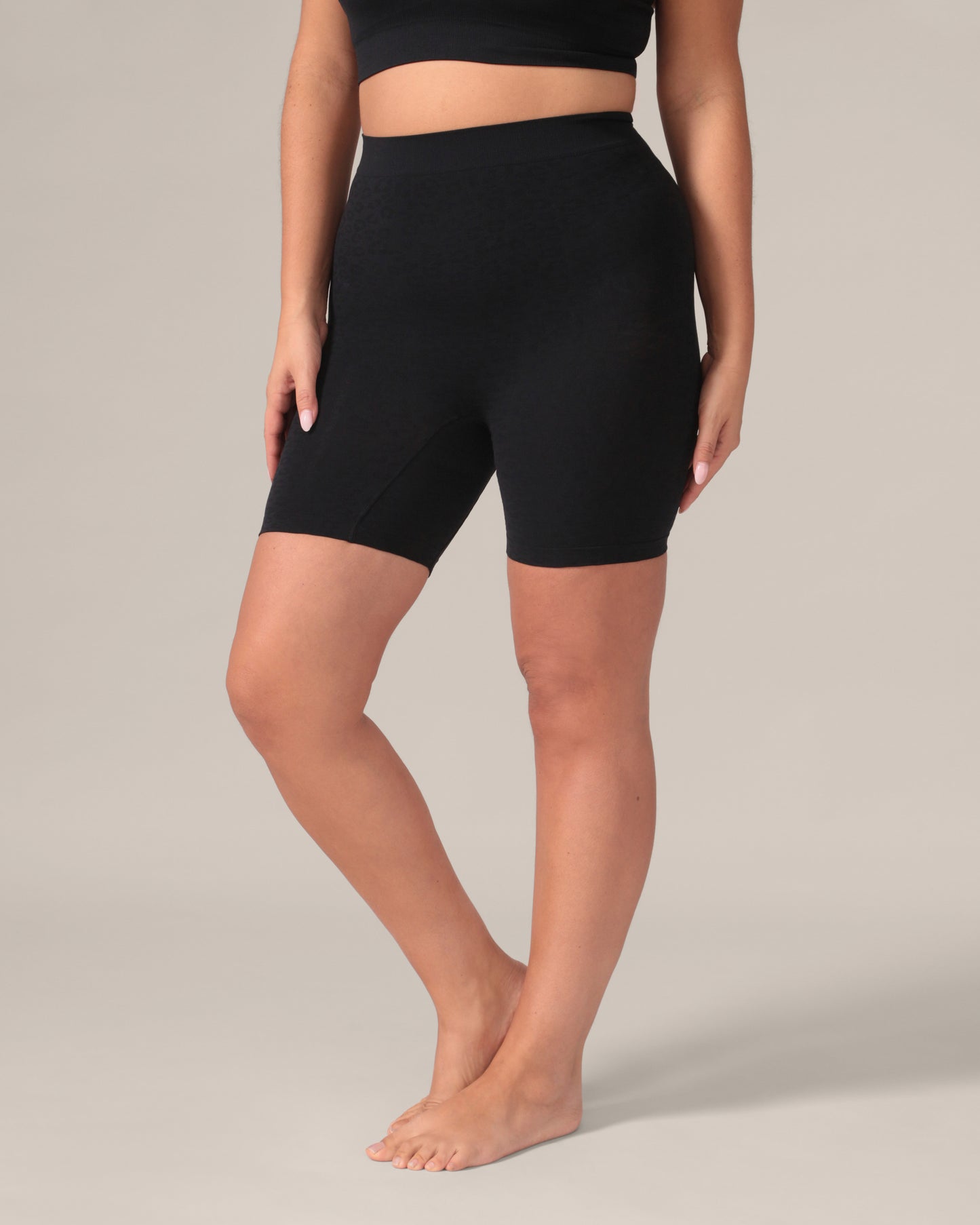 Leopard Soft Touch Seamless Undershorts in Black