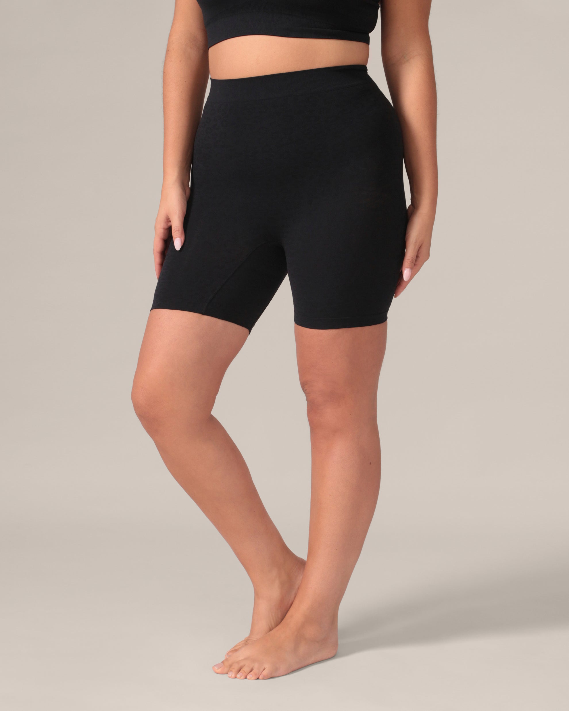 Leopard Soft Touch Seamless Undershorts in Black