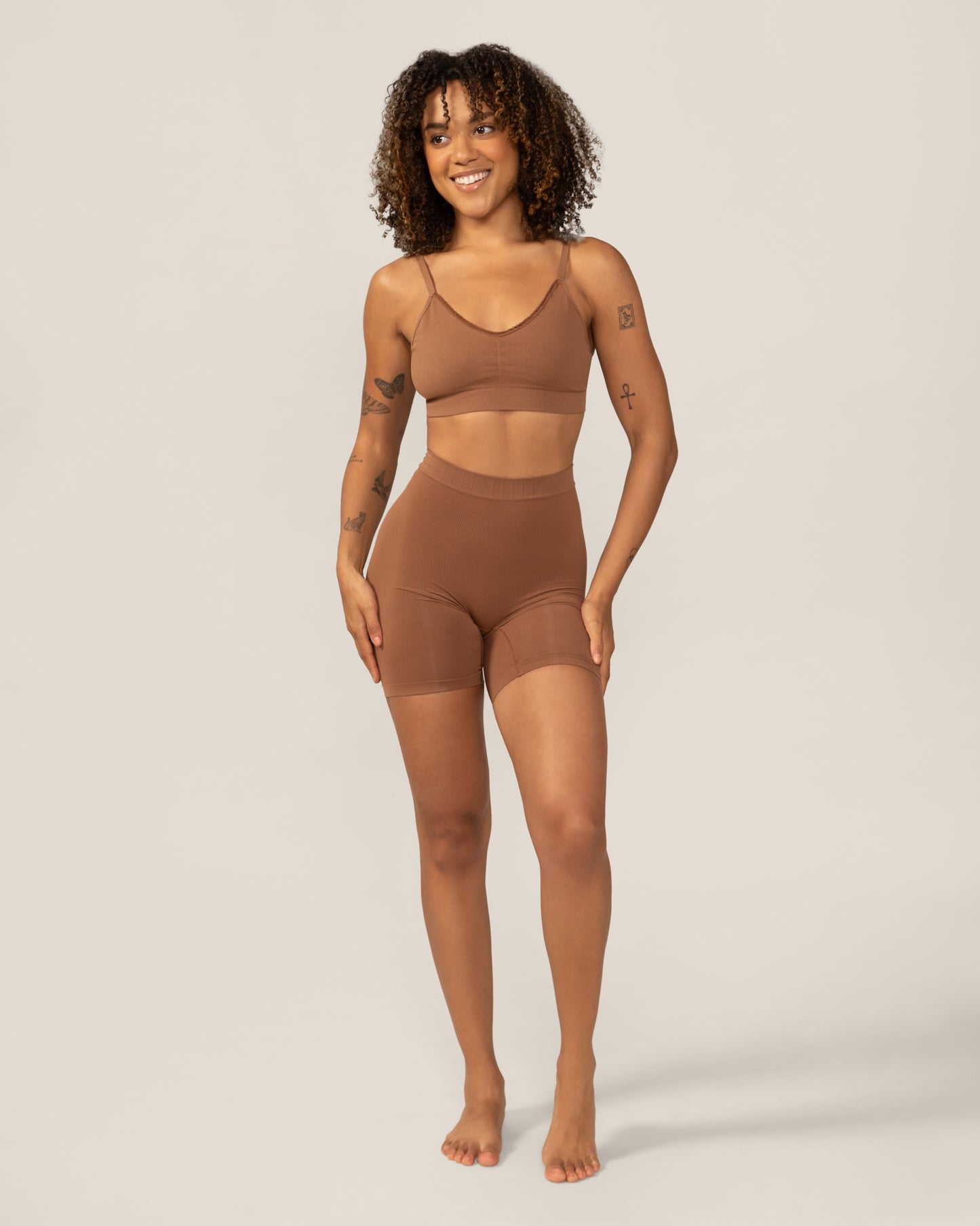 Contour Shaping Seamless Undershorts in Coffee