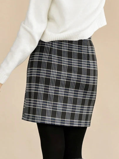 mini jupe à carreaux bleue marine femmes canada