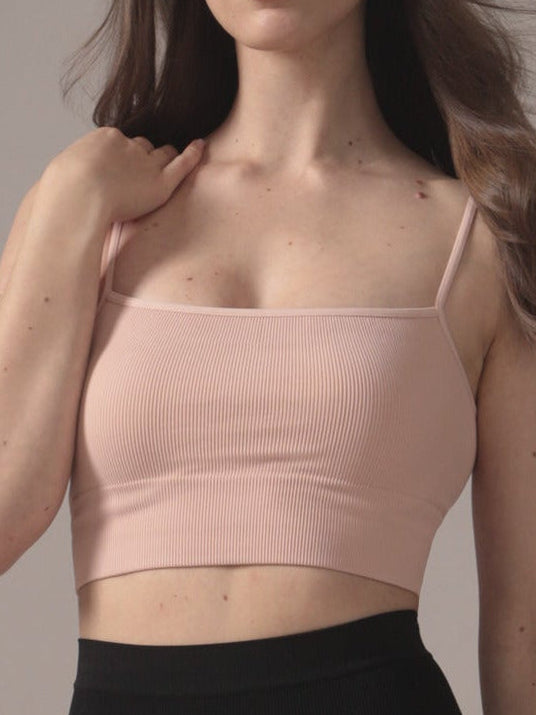 Seamless Cropped Cami in Ballerina Pink