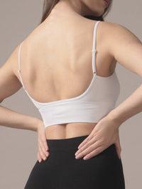 Seamless Cropped Cami in Pure White