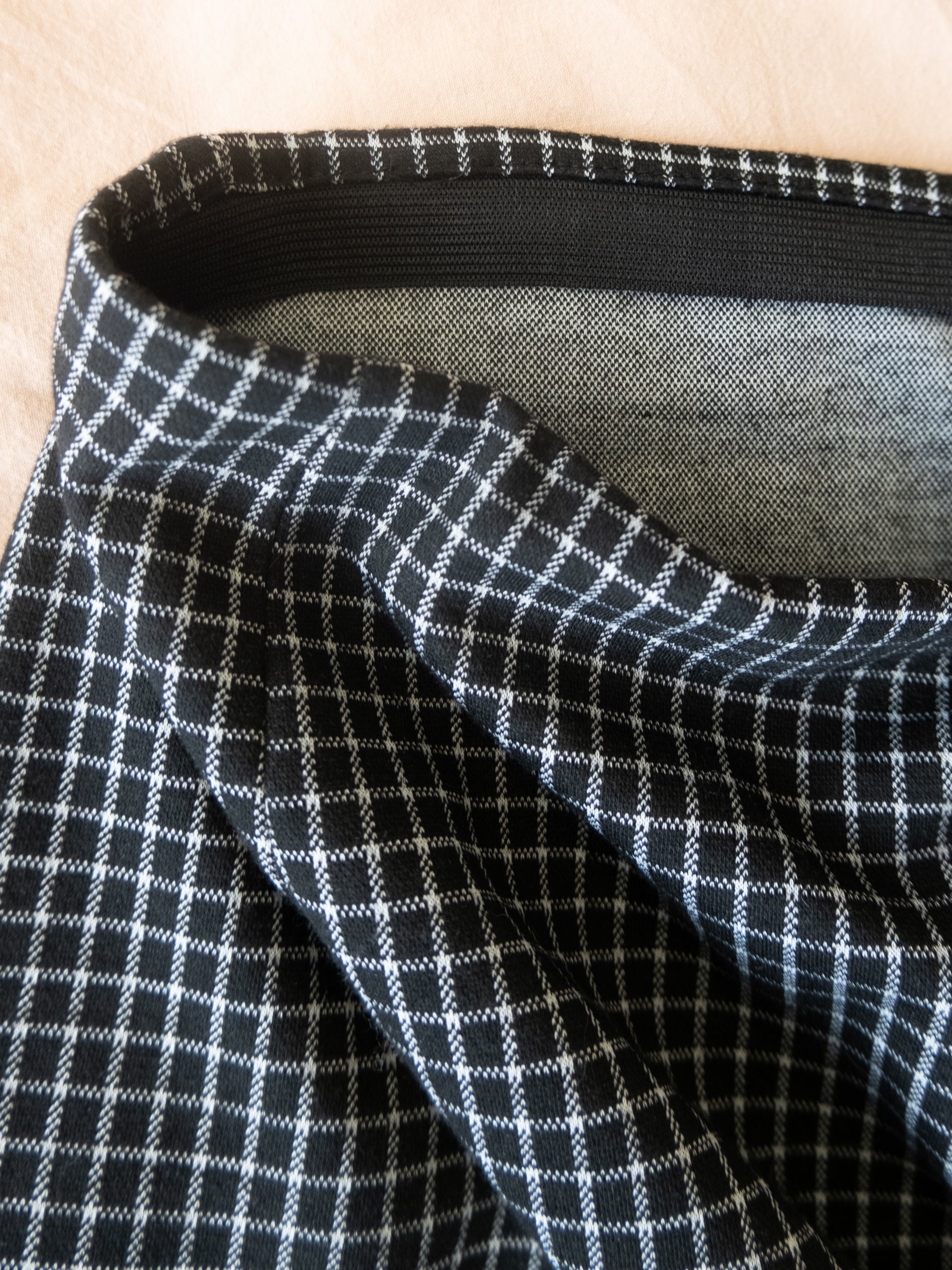 Plaid Mini Skirt Black